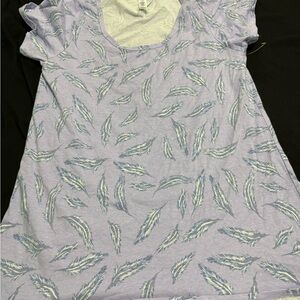 LuLaRoe White and Gray Cap Sleeve Blouse